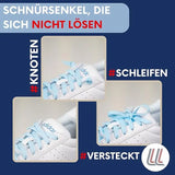Elastische Schnürsenkel Flexibel Ohne Binden Breit Silikon Silver von Gorilla Lacets