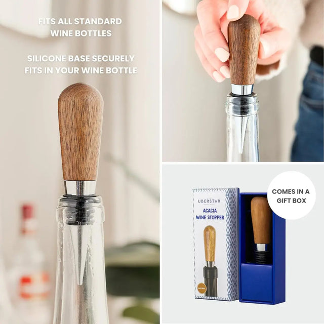 Weinflaschenverschluss Akazie natur von Uberstar