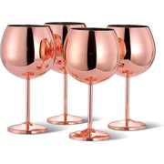 Edelstahl Gin Gläser Roségold 4er-Set von Oak & Steel