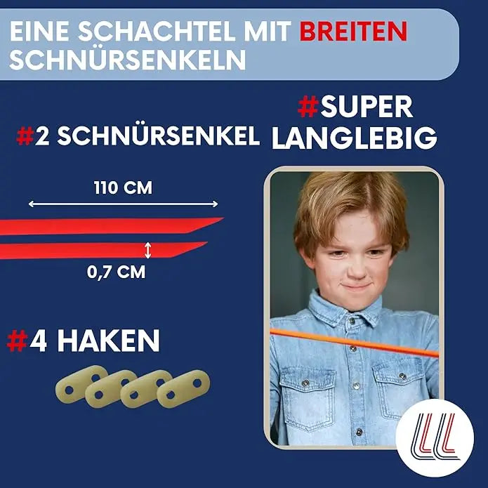 Elastische Schnürsenkel Flexibel Ohne Binden Breit Silikon Pebble von Gorilla Lacets