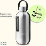 Trinkflasche Edelstahl auslaufsicher 750ml Ice Silver von noma noma