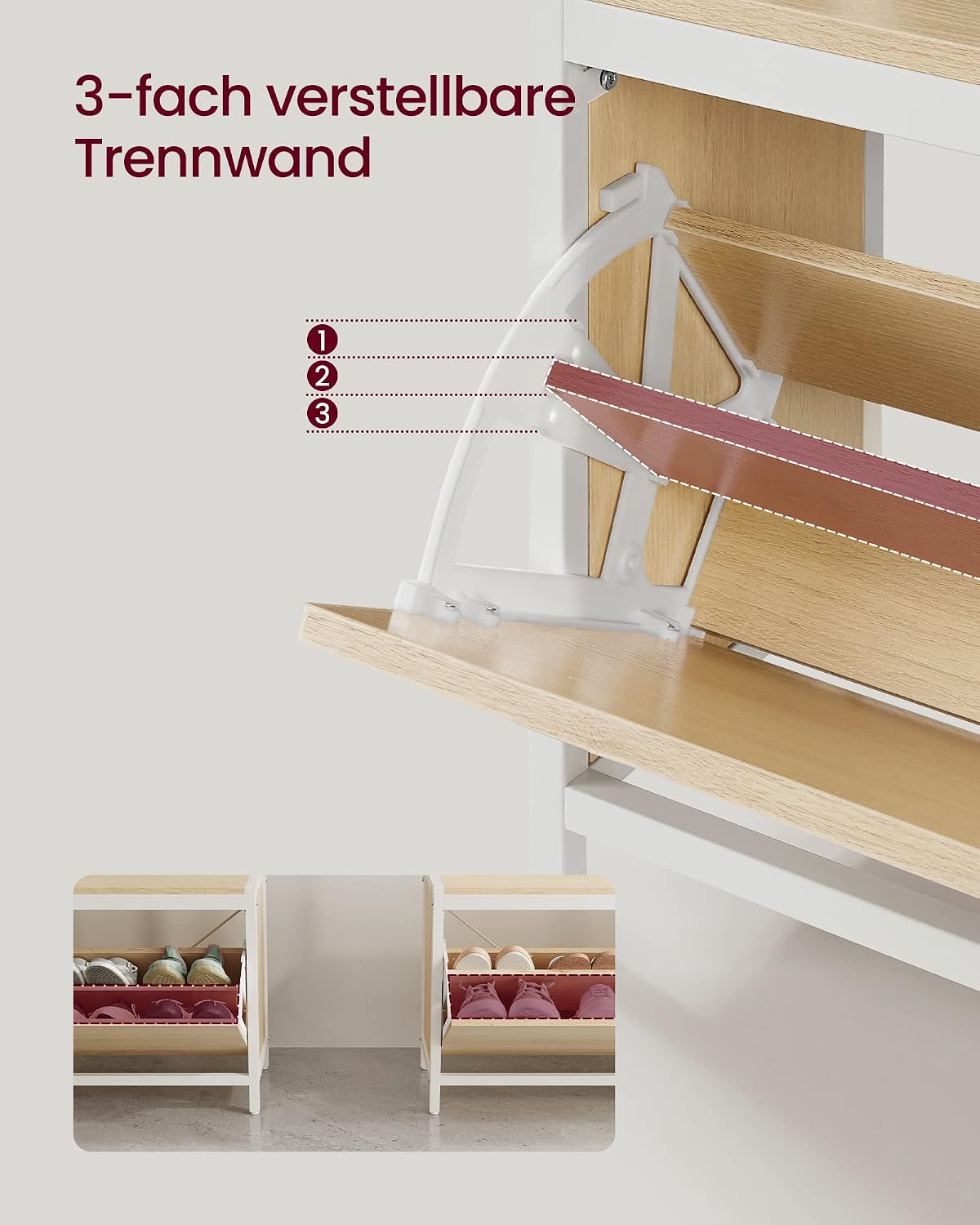 Garderobe 4-in-1 85x30x180 cm Schuhschrank Sitzbank von Songmics