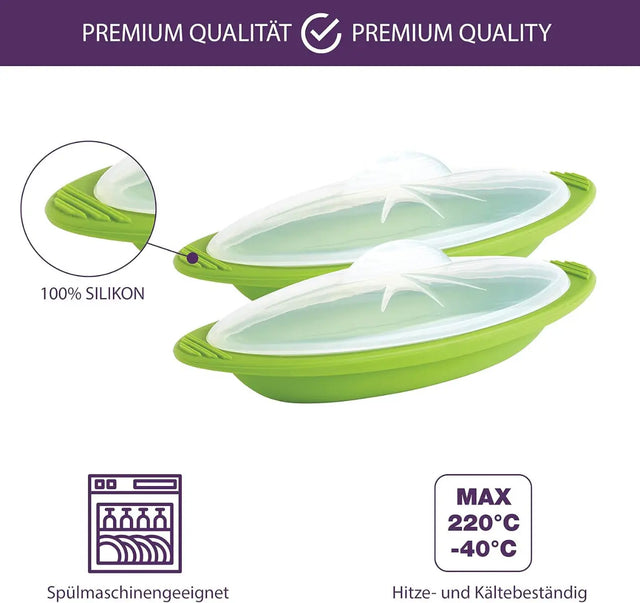 Mikrowellen-Dampfgarer 2er-Set klein Silikon von Mastrad