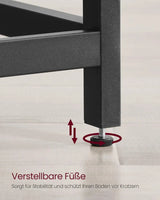 Eckschreibtisch L-förmig Computertisch Homeoffice Vintagebraun von Songmics