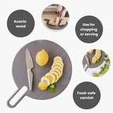 Servierbrett Eclipse Akazie large grau von Uberstar