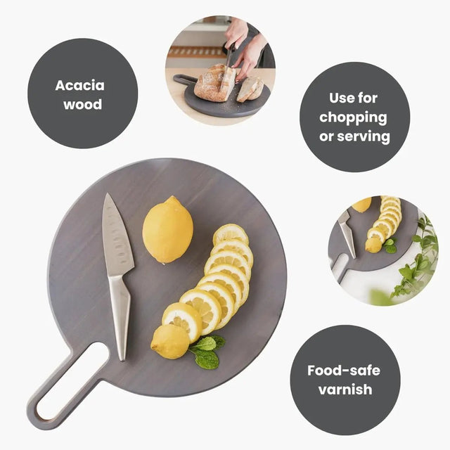 Servierbrett Eclipse Akazie large grau von Uberstar