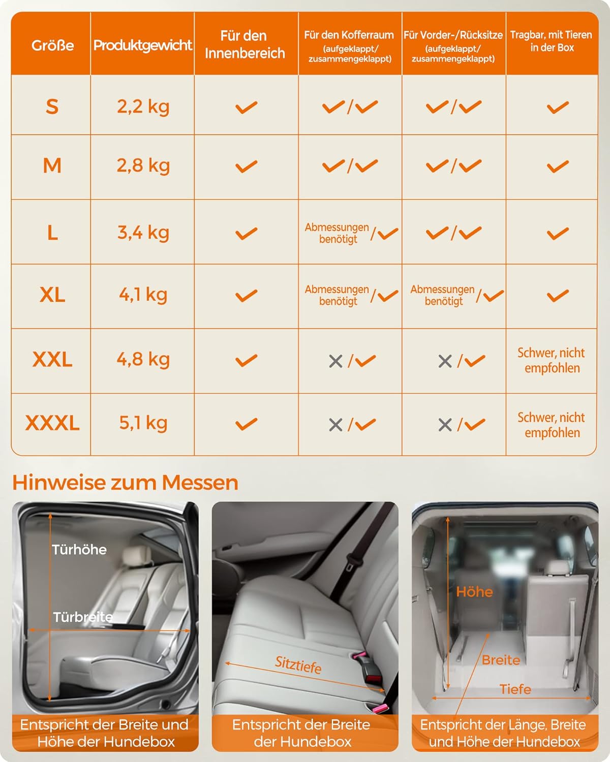 Faltbare Hundebox L 70x52cm Transportbox atmungsaktiv grau von Songmics