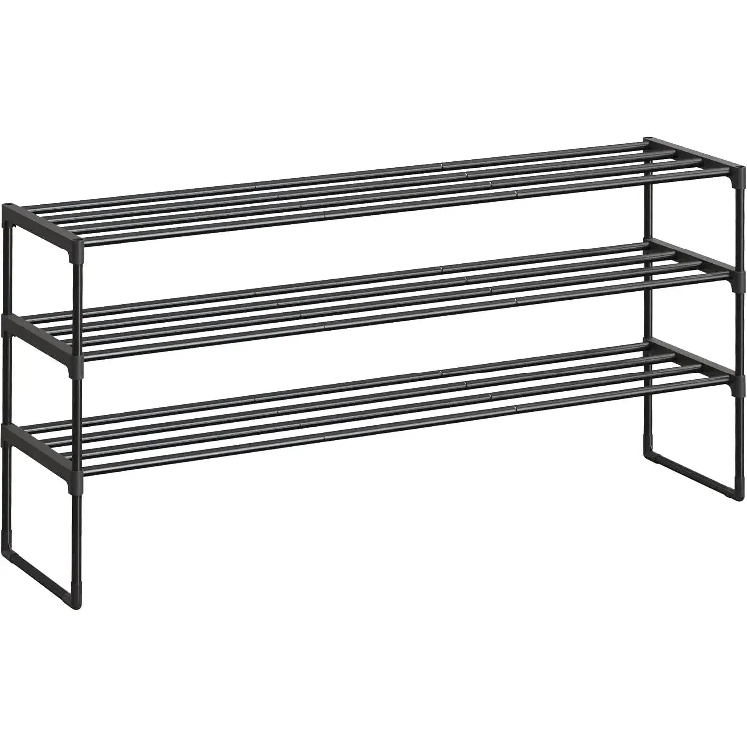 Schuhregal 3 Ebenen Schuh-Organizer Stapelbar von Songmics