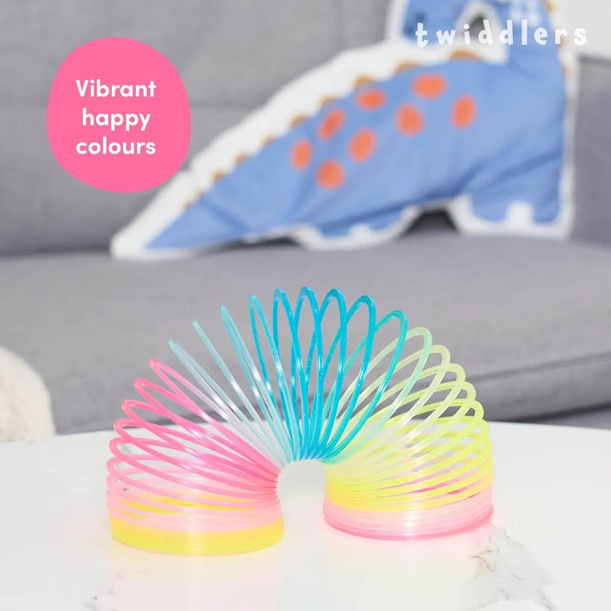 Springfeder Rainbow Spirals Slinky Toy 3 Stück von Twiddlers