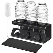 Flaschenhalter 3 Flaschen Wassersprudler Tintenschwarz von Songmics