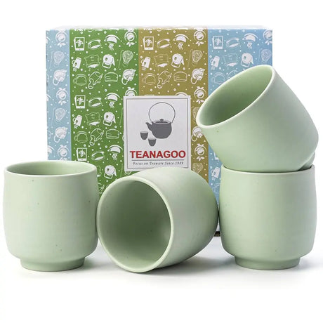 Japanische Teetassen pastellgrün 4er Set von TEANAGOO