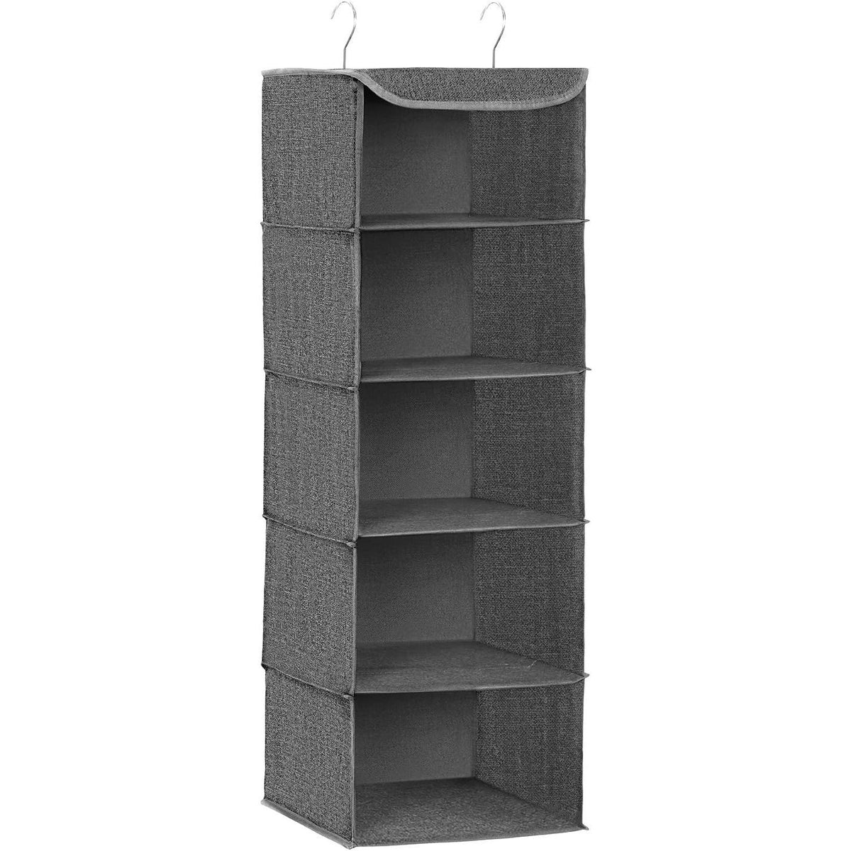 Hängeorganizer 5 Fächer 30x30x90 cm Schiefergrau von Songmics