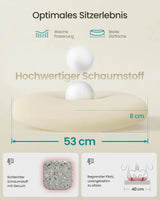 Bürostuhl Schreibtischstuhl Hochklappbare Armlehnen Schwarz von Songmics