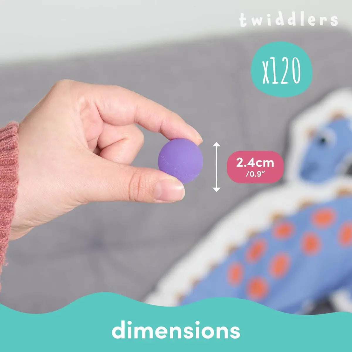 Gummiball 120 Stück von Twiddlers