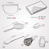 Matcha Set hellblau 9-tlg. von TEANAGOO