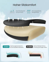 Bürostuhl Ergonomisch Computerstuhl Höhenverstellbar Schwarz von Songmics