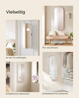 Schmuckschrank Spiegelschrank LED Beleuchtung abschliessbar Weiss von Songmics