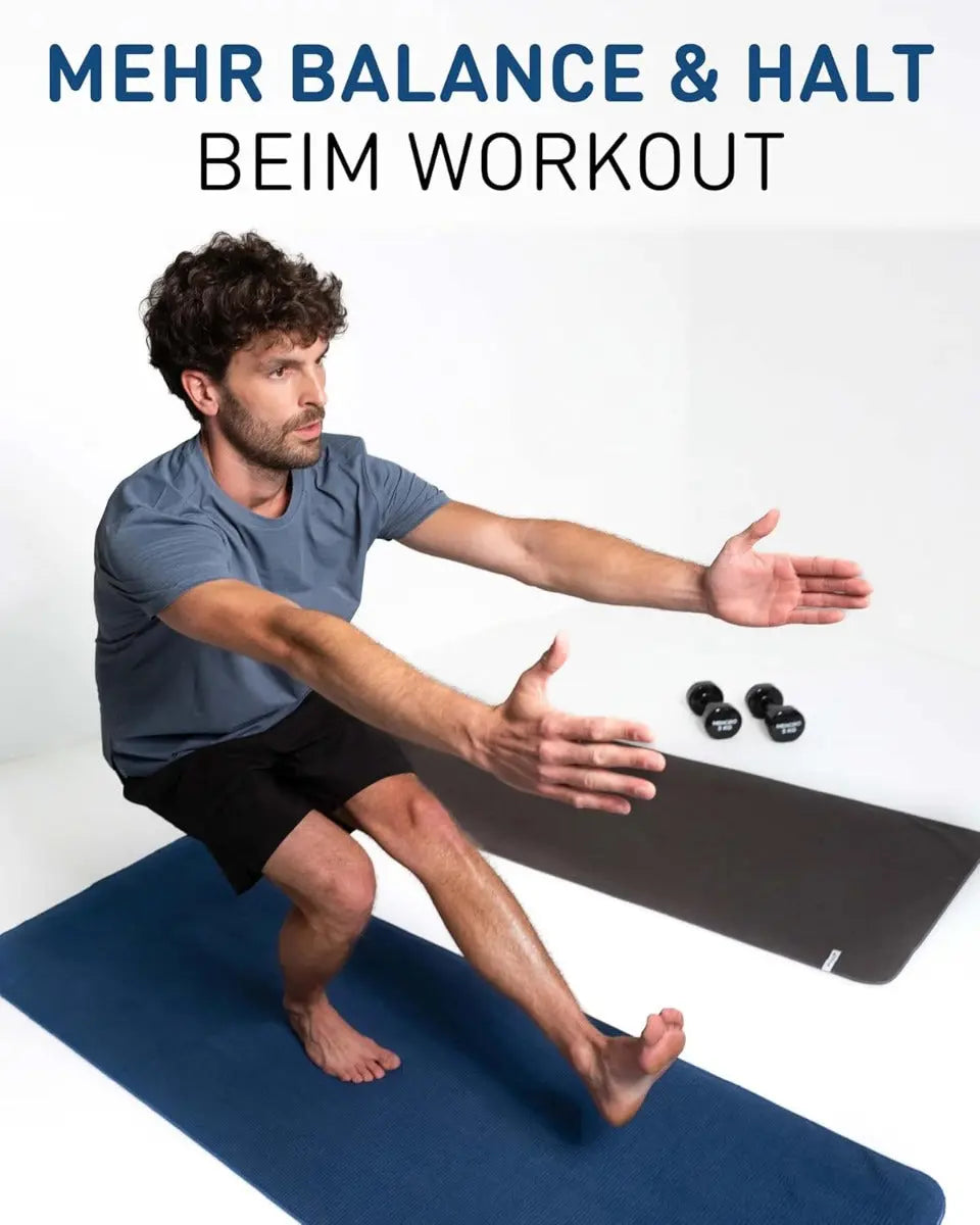 Yoga Handtuch Mikrofaser rutschfest mit Noppen Yogatuch Deepblue von guteszeug.ch
