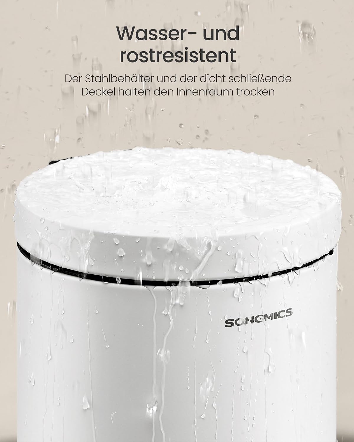 Badezimmereimer 6 l Pedaleimer Soft-Close Wolkenweiss von guteszeug.ch