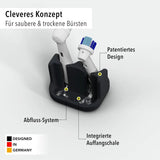 Aufsteckbürstenhalter 2er Schwarz von Qikfresh