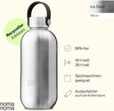 Trinkflasche Edelstahl auslaufsicher 750ml Ice Silver von noma noma
