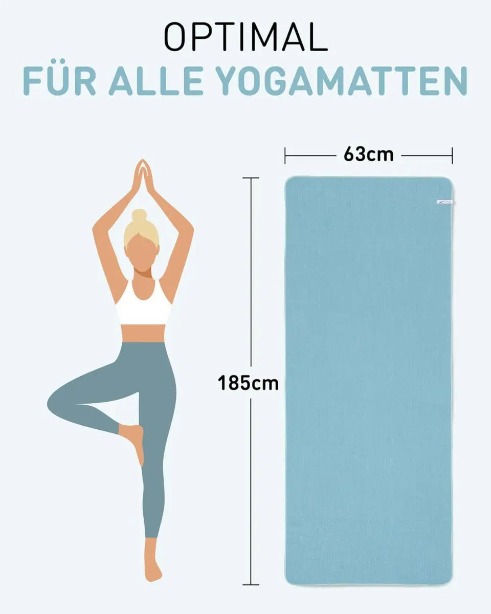 Yoga Handtuch Mikrofaser rutschfest mit Noppen Yogatuch Jade von guteszeug.ch