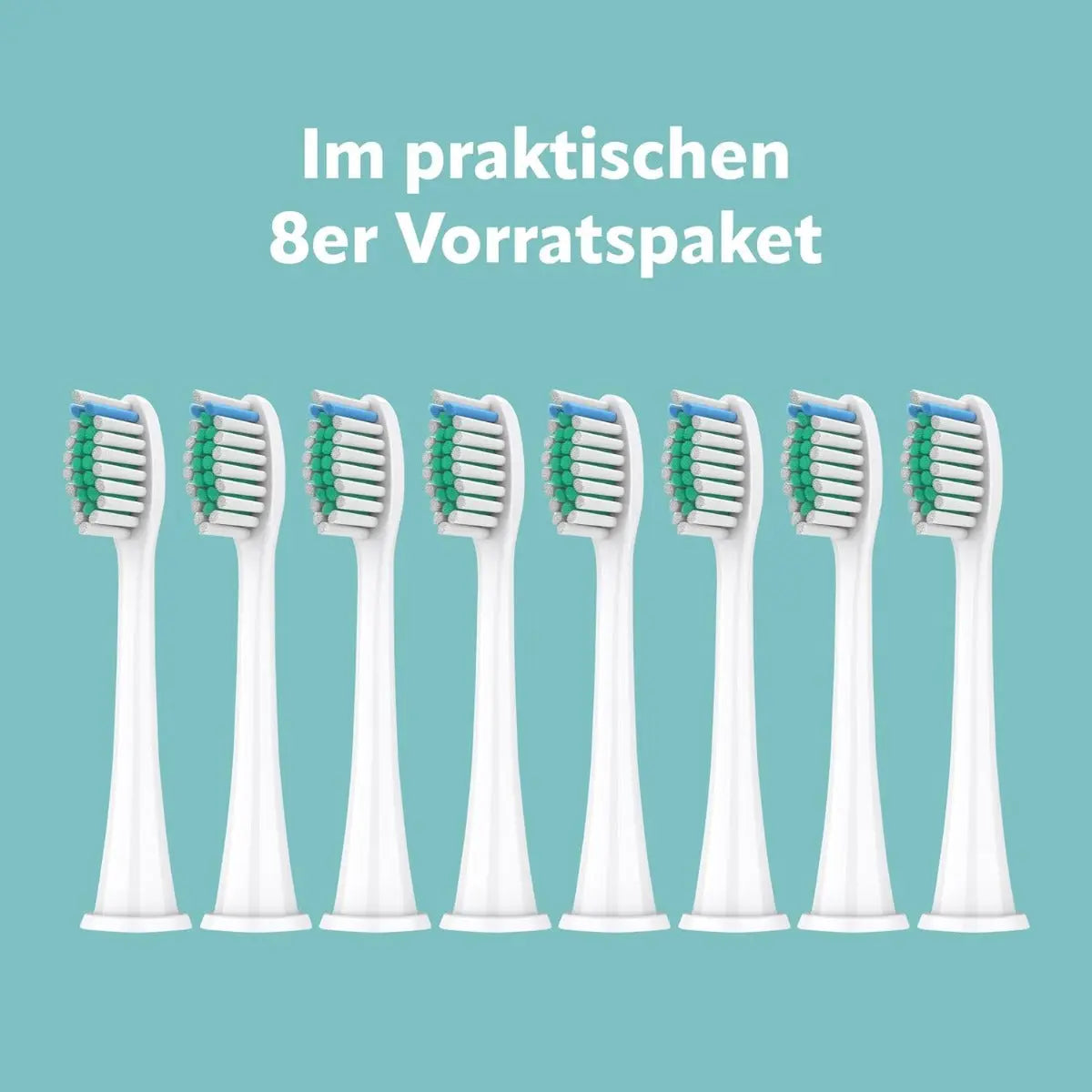 Ersatzbürsten Standard kompatibel mit Philips 8er Pack weiss von Ora-Care