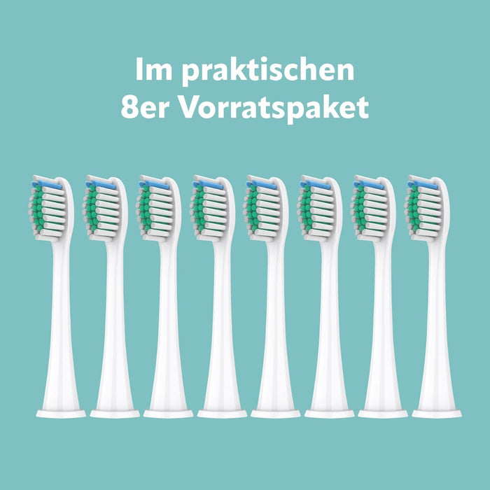 Ersatzbürsten Standard kompatibel mit Philips (8er Pack) Weiss von Ora-Care