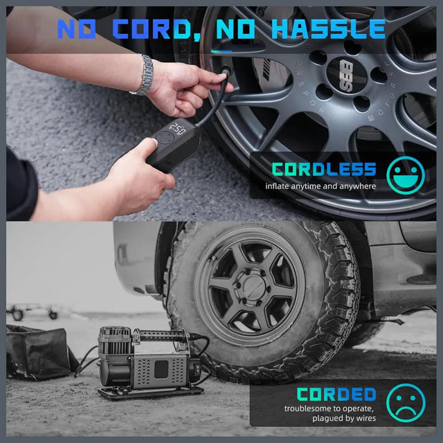 Luftpumpe A14 150PSI Elektrischer Kompressor Tragbar All-In-One Akku von Cycplus