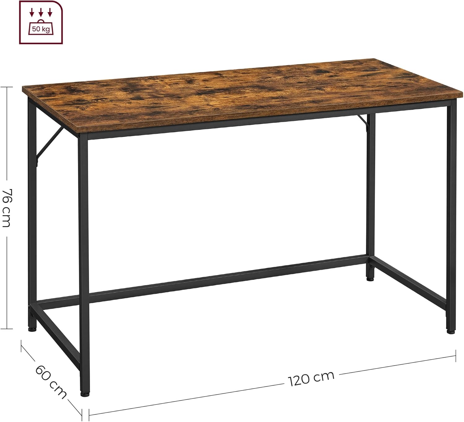 Schreibtisch 120x60x76 cm B von Songmics