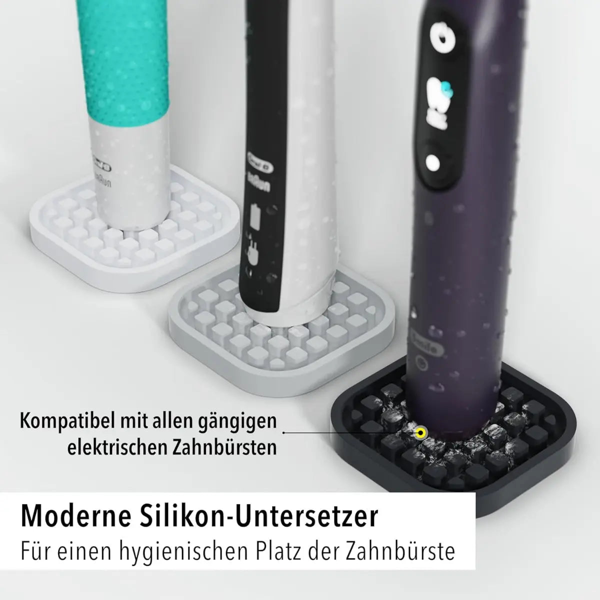 Zahnbürsten Untersetzer Weiss 2er Set von Qikfresh