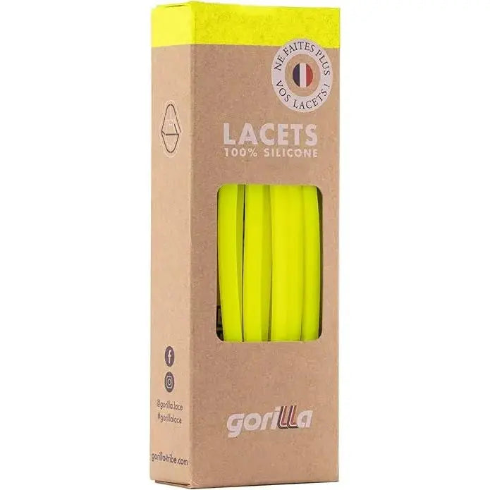 Elastische Schnürsenkel Flexibel Ohne Binden Schmal Silikon Neon Yellow von Gorilla Lacets