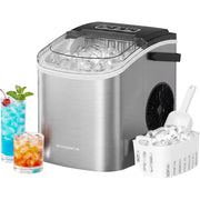 Eiswürfelmaschine 12 kg/24 h 2 Grössen Silber von Songmics