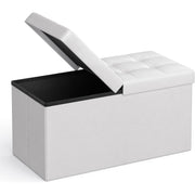 Aufbewahrungsbank Sitzbank klappbar 76x38x38 cm Wolkenweiss von Songmics