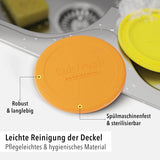 Mehrweg Frischedeckel für Joghurtbecher Orange von Qikfresh