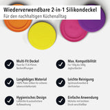 Mehrweg Frischedeckel für Joghurtbecher Orange von Qikfresh