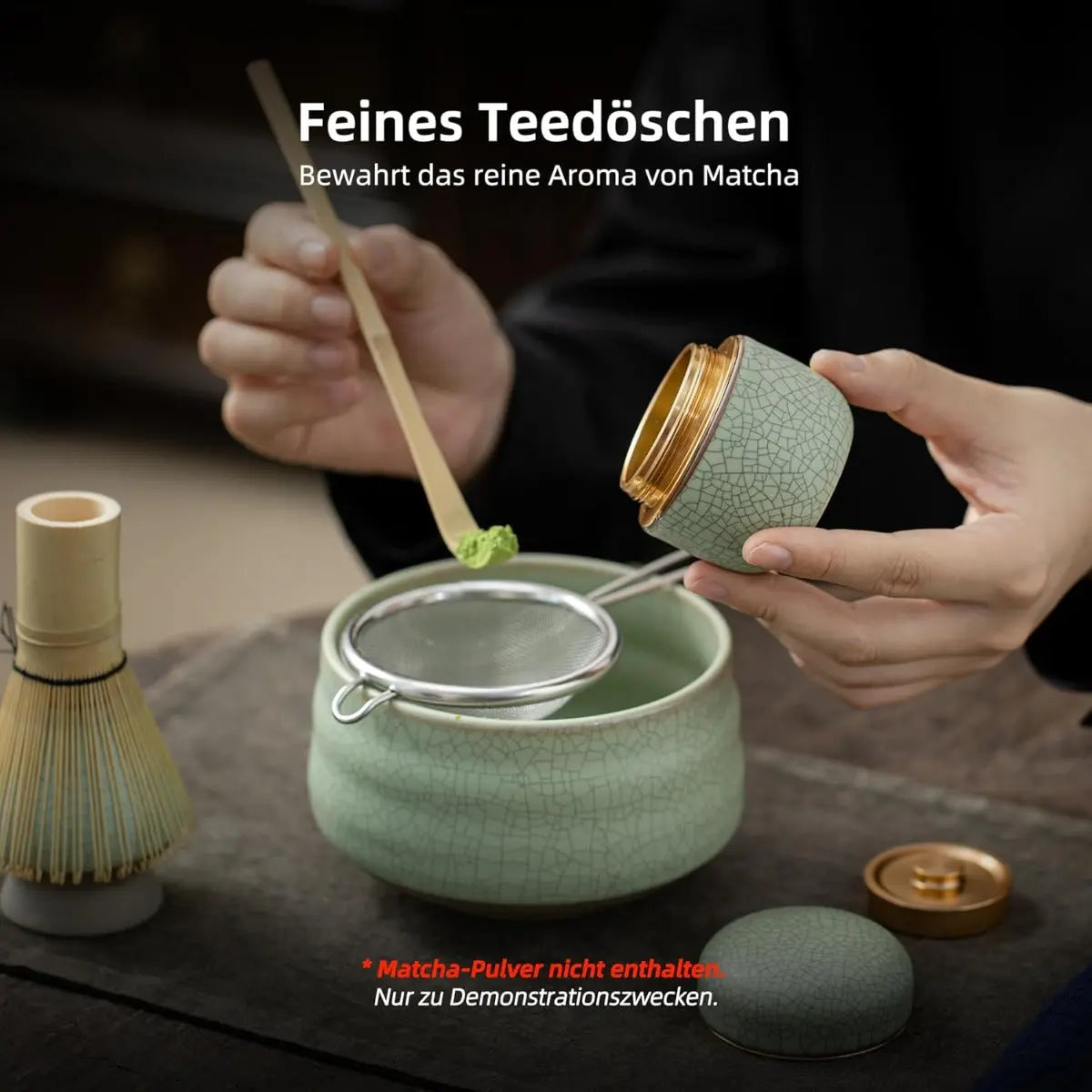 Teedose für Matchapulver Hellgrün von TEANAGOO