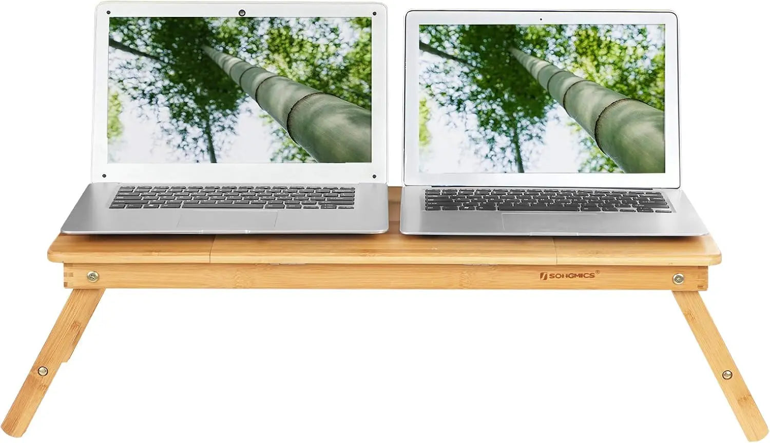 Laptopständer Notebooktisch Klappbar Bambus von Songmics