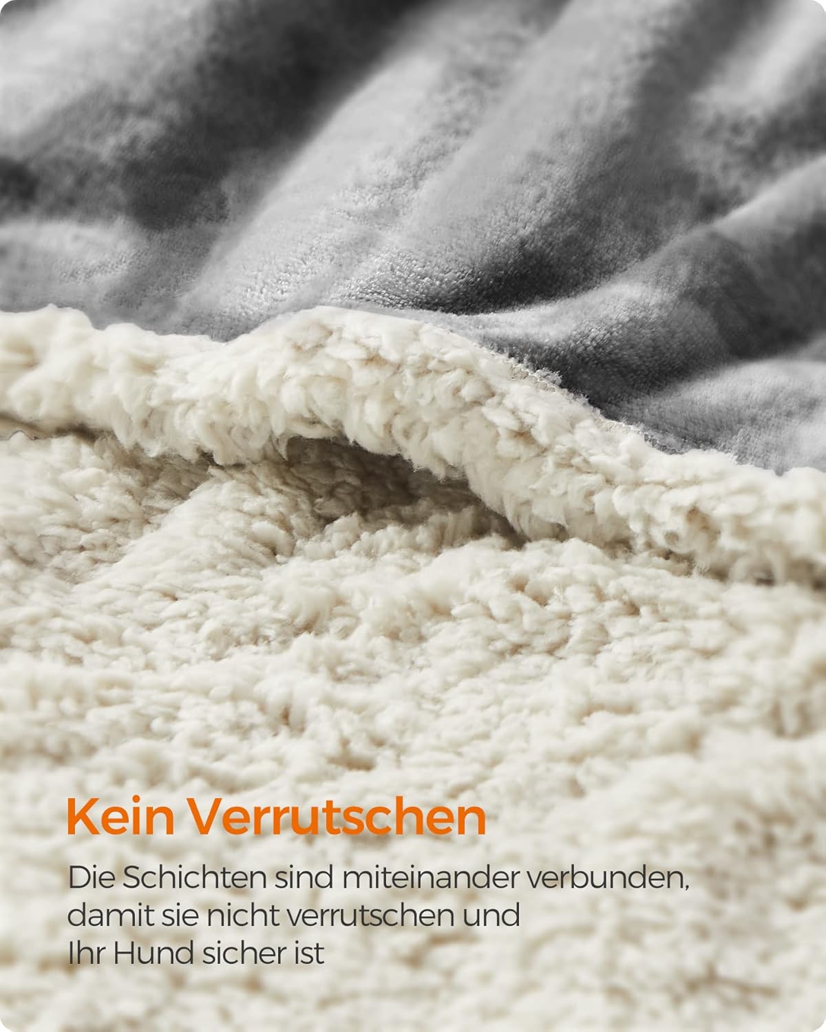 Wasserdichte Hundedecke XXL 203x152cm Fleece maschinenwaschbar von Songmics