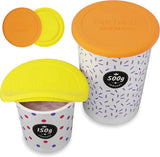 Mehrweg Frischedeckel für Joghurtbecher Orange von Qikfresh