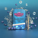 Massiv's Blaulicht Zahnstocher mit Geschmack Blueberry Ice in Metalldose von Wunder Zahnstocher