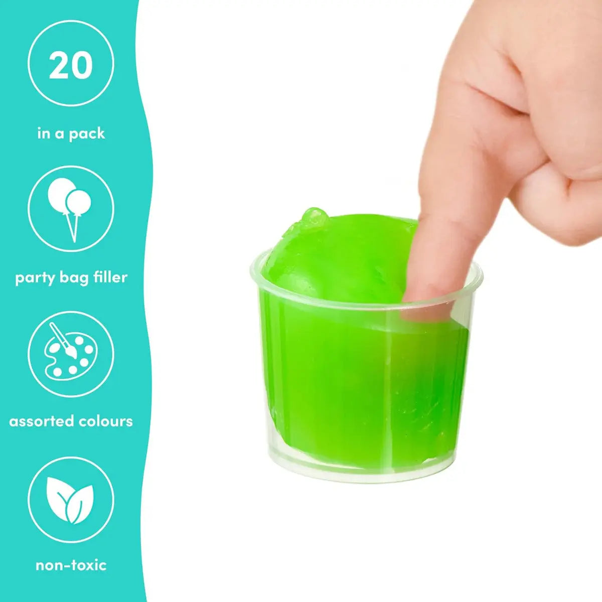 Slime im Becher Noisy Putty Pots 20 Stück von Twiddlers