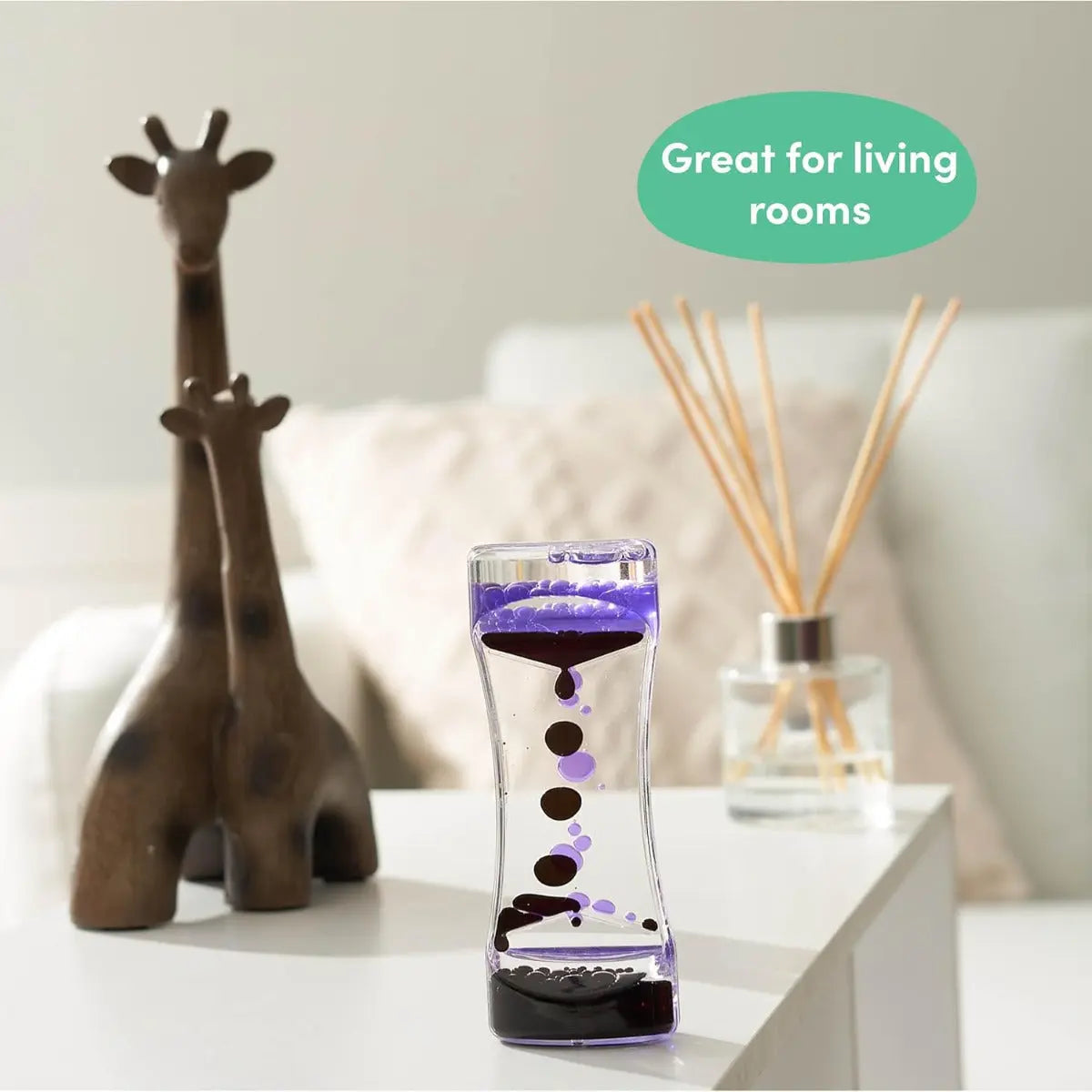 Flüssige Sanduhr Liquid Motion Timer pink purple von Twiddlers