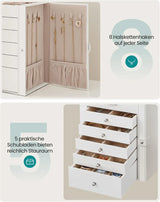 Schmuckkasten Schmuckschatulle mit 6 Ebenen von Songmics