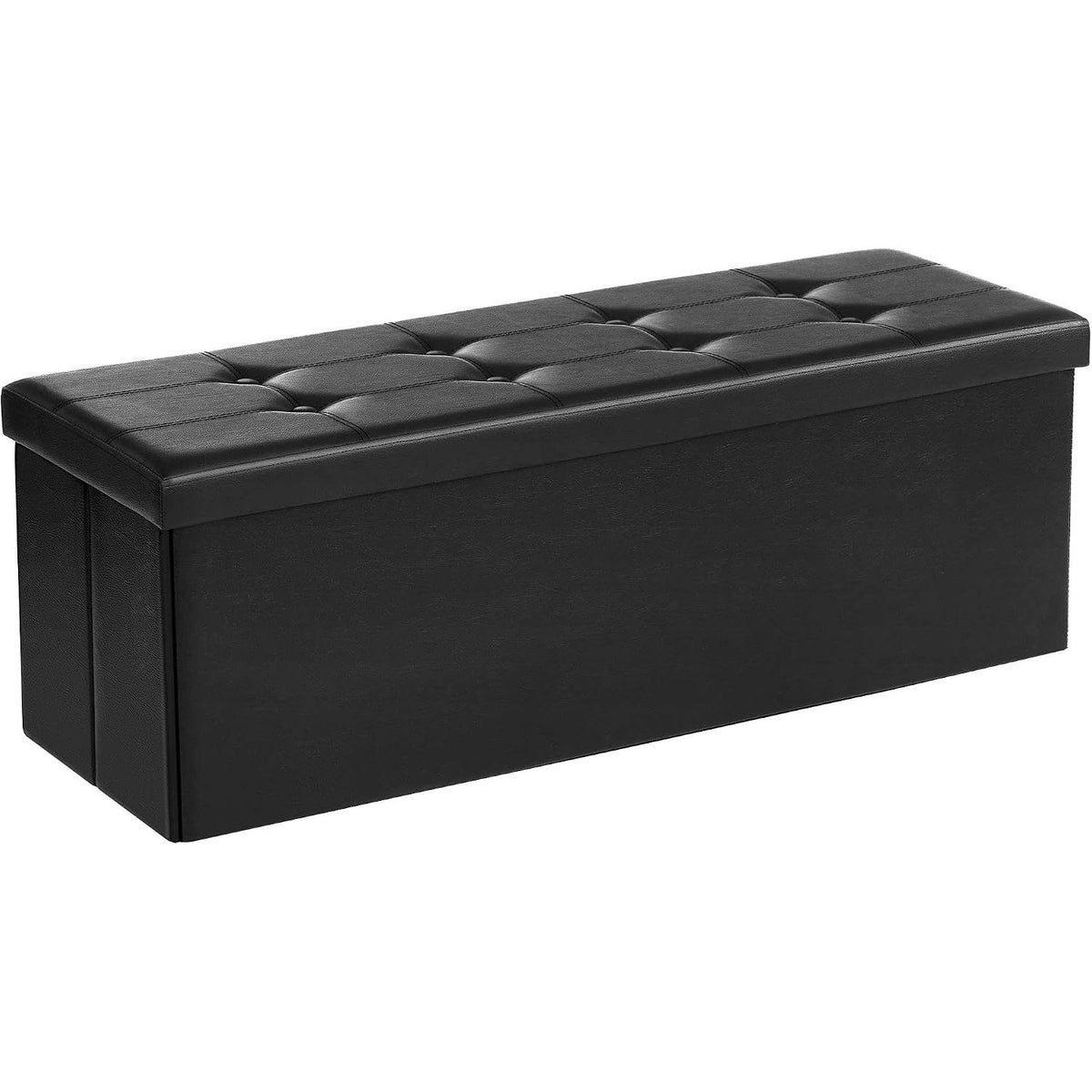 Aufbewahrungsbank 110x38x38 cm Sitztruhe Schwarz von Songmics