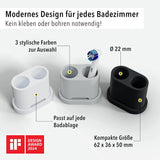 Zahnbürsten- und Aufsteckbürstenhalter 2er Grau von Qikfresh