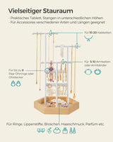 Schmuckständer Schmuckhalte, 4 getrennte Bereiche Metall von Songmics