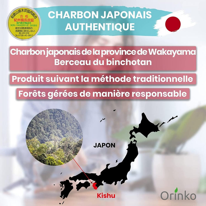 Binchotan Aktivkohle Wasserfilter Japan 3er-Pack von Orinko