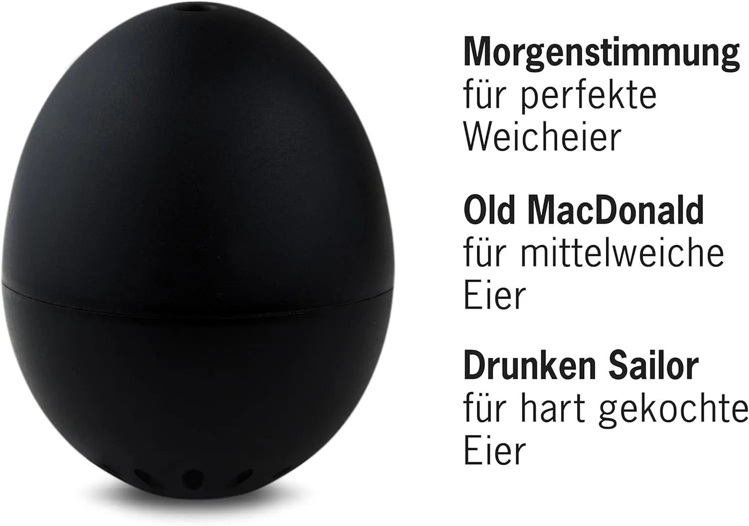 Singende Eieruhr Classic schwarz von PiepEi