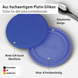 Mehrweg Frischedeckel für Joghurtbecher Blau von Qikfresh